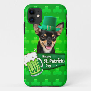 Chihuahua Puppy Dog St. Patrick's Day Groene Klave iPhone 11 Hoesje