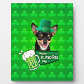 Chihuahua Puppy Dog St. Patrick's Day Groene Klave Fotoplaat (Voorkant)