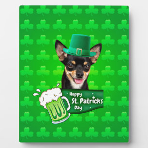 Chihuahua Puppy Dog St. Patrick's Day Groene Klave Fotoplaat