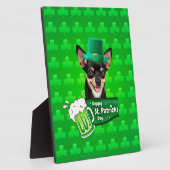 Chihuahua Puppy Dog St. Patrick's Day Groene Klave Fotoplaat (Zijkant)