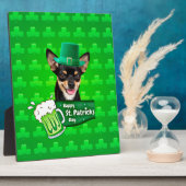 Chihuahua Puppy Dog St. Patrick's Day Groene Klave Fotoplaat (Zijkant)