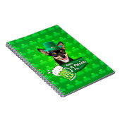 Chihuahua Puppy Dog St. Patrick's Day Groene Klave Notitieboek (Rechterzijde)