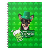Chihuahua Puppy Dog St. Patrick's Day Groene Klave Notitieboek (Voorkant)