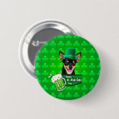 Chihuahua Puppy Dog St. Patrick's Day Groene Klave Ronde Button 5,7 Cm (Voorkant /achterkant)