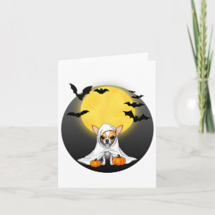 Chihuahua Puppy Ghost Halloween Kostuum - Kleine h Kaart