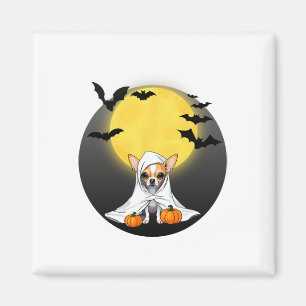 Chihuahua Puppy Ghost Halloween Kostuum - Kleine h Magneet