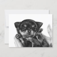 Chihuahua Puppy Hand geschilderd kunstwerk