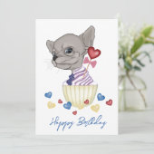 Chihuahua Puppy Happy Birthday Kaart (Staand voorkant)