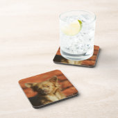 Chihuahua Puppy Headshot Bier Onderzetter (Rechterzijde)