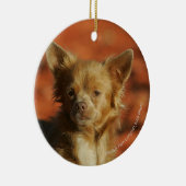 Chihuahua Puppy Headshot Keramisch Ornament (Rechts)