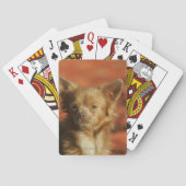 Chihuahua Puppy Headshot Pokerkaarten (Achterkant)