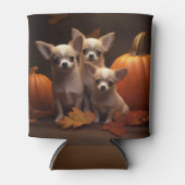 Chihuahua Puppy Herfst Delight Pompoen Blikjeskoeler (Voorkant)