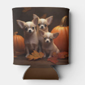 Chihuahua Puppy Herfst Delight Pompoen Blikjeskoeler (Achterkant)