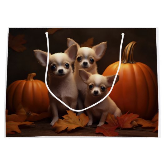 Chihuahua Puppy Herfst Delight Pompoen Groot Cadeauzakje