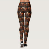 Chihuahua Puppy Herfst Delight Pompoen Leggings (Achterkant)