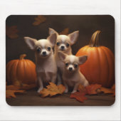Chihuahua Puppy Herfst Delight Pompoen Muismat (Voorkant)