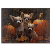 Chihuahua Puppy Herfst Delight Pompoen Snijplank (Voorkant)