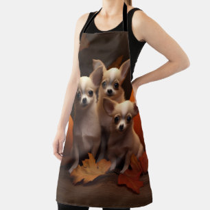 Chihuahua Puppy Herfst Plezier Pompoen Schort