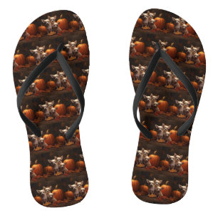 Chihuahua Puppy Herfst Plezier Pompoen  Teenslippers