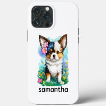 Chihuahua puppy hond met bloemen