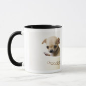 Chihuahua puppy in bowl (gehakt) mok (Links)