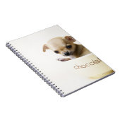 Chihuahua puppy in bowl (gehakt) notitieboek (Rechterzijde)