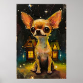 Chihuahua puppy in een gezellig huis poster (Voorkant)