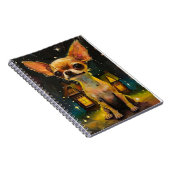 Chihuahua Puppy in een knus huis Notitieboek (Rechterzijde)