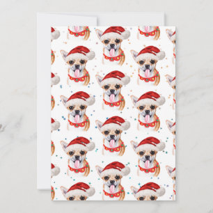 Chihuahua Puppy In Sinterklaas Hoed Kerst Patroon Feestdagenkaart