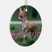 Chihuahua Puppy Keramisch Ornament (Rechts)