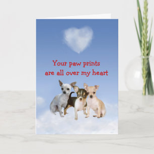 Chihuahua Puppy Love Card Feestdagen Kaart