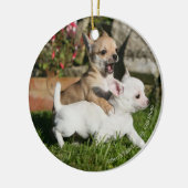Chihuahua Puppy Pplay Keramisch Ornament (Links)