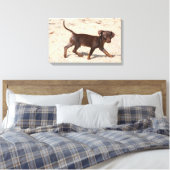 Chihuahua Puppy Walking Canvas Afdruk (Insitu (Slaapkamer))