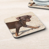 Chihuahua Puppy Walking Drankjes Onderzetter (Linkerzijde)