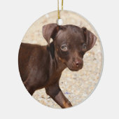 Chihuahua Puppy Walking Keramisch Ornament (Links)