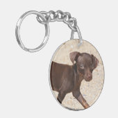 Chihuahua Puppy Walking Sleutelhanger (Voorkant Links)