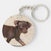 Chihuahua Puppy Walking Sleutelhanger (Achterkant)