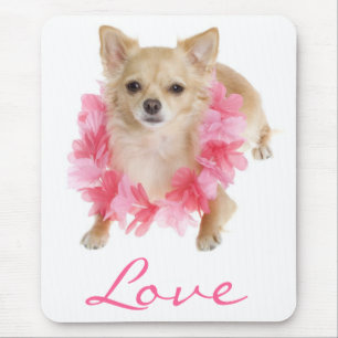 Chihuahua Puppydog Hawaiaanse Lei Computer Muismat