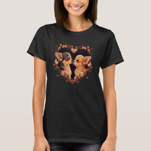 Chihuahua Puppys Leuke Honden Kleine Liefde Hart 2 T-shirt