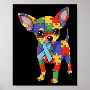 Chihuahua Puzzel Autisme Bewustzijn Autistische Vr Poster