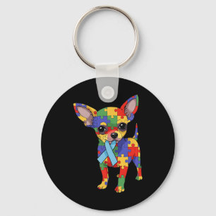 Chihuahua Puzzel Autisme Bewustzijn Autistische Vr Sleutelhanger