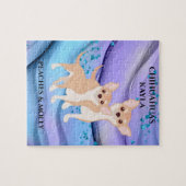 CHIHUAHUA PUZZLE & CUSTOM NAME OF PET & CHILD. LEGPUZZEL (Horizontaal)