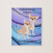 CHIHUAHUA PUZZLE & CUSTOM NAME OF PET & CHILD. LEGPUZZEL (Verticaal)