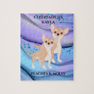 CHIHUAHUA PUZZLE & CUSTOM NAME OF PET & CHILD. LEGPUZZEL