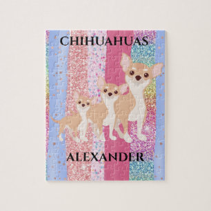 CHIHUAHUA PUZZZLE & PERSONALISEERDE NAAM. LEGPUZZEL