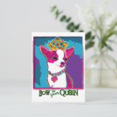 Chihuahua Queen Briefkaart (Staand voorkant)
