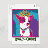Chihuahua Queen Briefkaart (Voorkant / Achterkant)