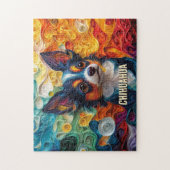 Chihuahua Quilling Art Dog Portret Legpuzzel (Verticaal)
