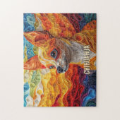 Chihuahua Quilling Art Dog Portret Legpuzzel (Verticaal)