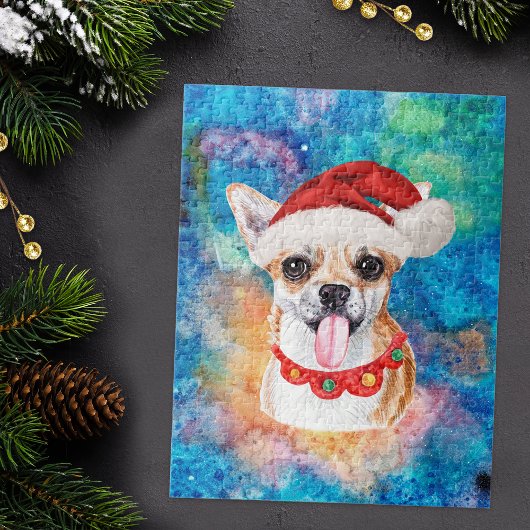 Chihuahua Ras Hond Kerstmis Legpuzzel